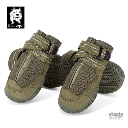 Whinhyepet Outdoor Adventure Dog Shoes - Green, Size 4-1962324869425270787