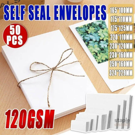 White Business Envelopes 8 Sizes Opaque Mailer with Pre-Printed Postcode - 9N:324*229MM - Commercial > Commercial