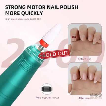 Wireless Nail Drill Pen 35000RPM USB Rechargeable - Appliances > Vacuum Cleaners > Stick Vacuums