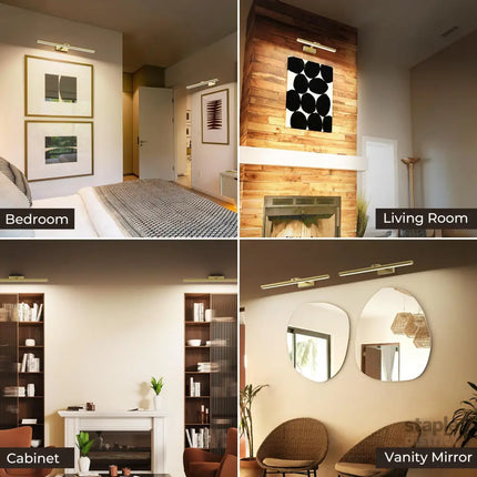 Wireless Picture Lights for Wall Battery Operated Wall Light for Painting Rechargeable CCT Rotatable Art Gallery Light