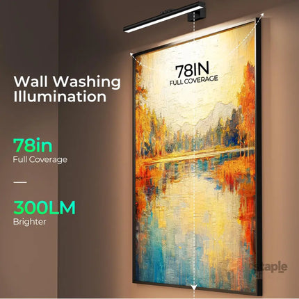 Wireless Picture Lights for Wall Battery Operated Wall Light for Painting Rechargeable CCT Rotatable Art Gallery Light