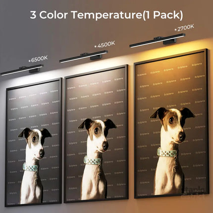 Wireless Picture Lights for Wall Battery Operated Wall Light for Painting Rechargeable CCT Rotatable Art Gallery Light