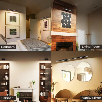 Wireless Picture Lights for Wall Battery Operated Wall Light for Painting Rechargeable CCT Rotatable Art Gallery Light