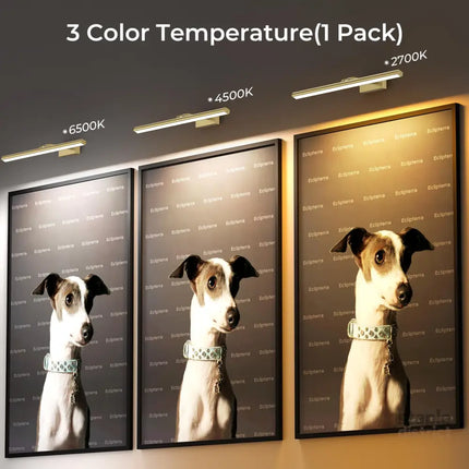 Wireless Picture Lights for Wall Battery Operated Wall Light for Painting Rechargeable CCT Rotatable Art Gallery Light