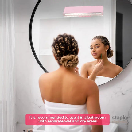 Wireless Vanity Lights for Mirror Set of 2-4000mAh Rechargeable Stick On Makeup Light with CCT Modes & Dimmable