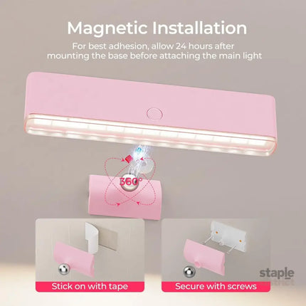 Wireless Vanity Lights for Mirror Set of 2-4000mAh Rechargeable Stick On Makeup Light with CCT Modes & Dimmable