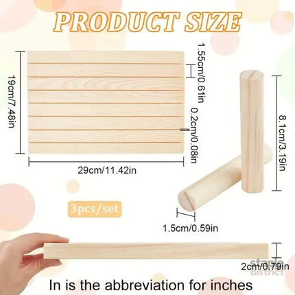 Wooden Earrings and Studs Display Rack Jewellery Organizer Stand 7 Slots Storage - Beige - Fashion > Women’s Fashion >