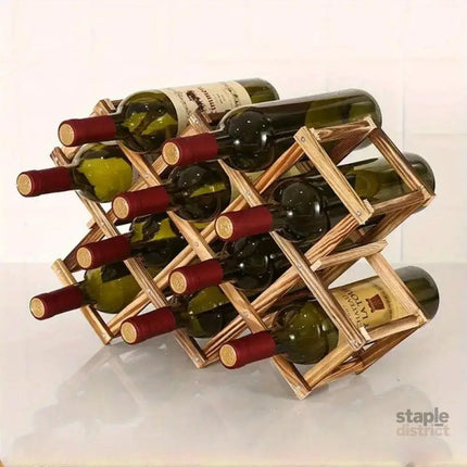 Wooden Wine Rack Display Shelf Stand for Home Bar Storage Wine Bottle Holder - Furniture > Dining > Wine Racks
