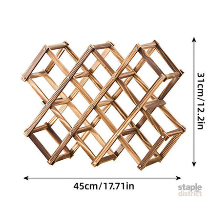 Wooden Wine Rack Display Shelf Stand for Home Bar Storage Wine Bottle Holder - Furniture > Dining > Wine Racks