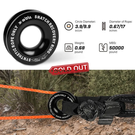 X-BULL 4WD Recovery Kit Off Road Snatch Strap Soft Shackles Snatch Block Pulley - Auto Accessories > 4WD & Recovery >