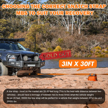 X-BULL 4WD Recovery Kit Off Road Snatch Strap Soft Shackles Snatch Block Pulley - Auto Accessories > 4WD & Recovery >