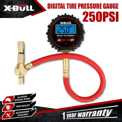 X-BULL Digital tire pressure gauge 250PSI Tyre Air Pressure Car Motorcycle LED - Auto Accessories > 4WD & Recovery >