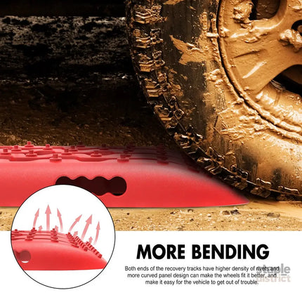 X-BULL Hitch Receiver 5T Recovery Receiver With 2PCS Recovery tracks Boards Gen2.0 Red - Auto Accessories > 4WD &
