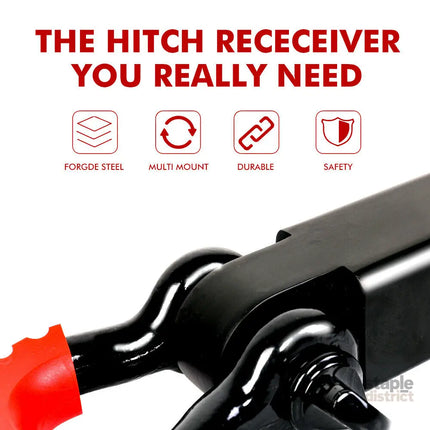 X-BULL Hitch Receiver 5T Recovery Receiver with Bow Shackle Tow Bar Off Road 4WD - Auto Accessories > 4WD & Recovery >