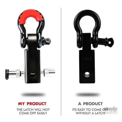 X-BULL Hitch Receiver 5T Recovery Receiver with Bow Shackle Tow Bar Off Road 4WD - Auto Accessories > 4WD & Recovery >