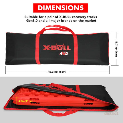 X-BULL Recovery tracks Carry Bag 4x4 Extraction Tred Bag Black - Auto Accessories > 4WD & Recovery > 4WD Recovery Tools