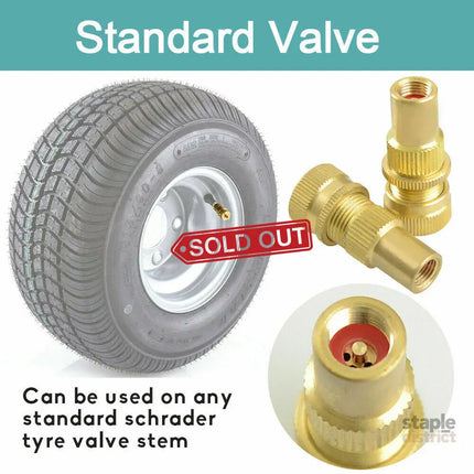 X-BULL Tyre Deflators Brass Air Deflator 0-60 PSI Tire Valve Core Tool Automatic - Auto Accessories > 4WD & Recovery >