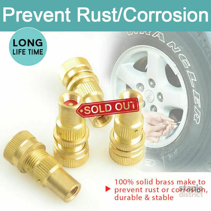 X-BULL Tyre Deflators Brass Air Deflator 0-60 PSI Tire Valve Core Tool Automatic - Auto Accessories > 4WD & Recovery >