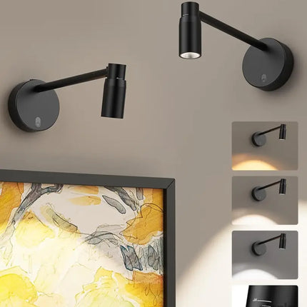 Zoomable Picture Light for Wall Battery Operated Art Light for Paintings CCT Dimmable Spotlight for Wall Art Wall Light