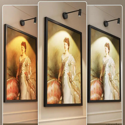 Zoomable Picture Light for Wall Battery Operated Art Light for Paintings CCT Dimmable Spotlight for Wall Art Wall Light
