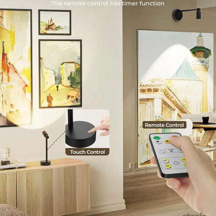 Zoomable Picture Light for Wall Battery Operated Art Light for Paintings CCT Dimmable Spotlight for Wall Art Wall Light