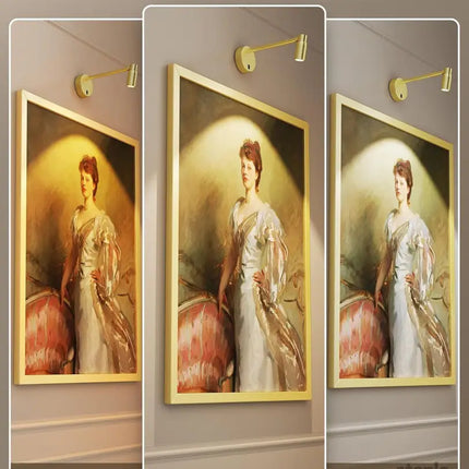 Zoomable Picture Light for Wall Battery Operated Art Light for Paintings CCT Dimmable Spotlight for Wall Art Wall Light