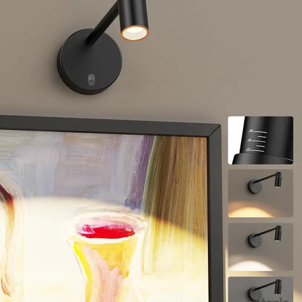 Zoomable Picture Light for Wall Battery Operated Art Light for Paintings CCT Dimmable Spotlight for Wall Art Wall Light